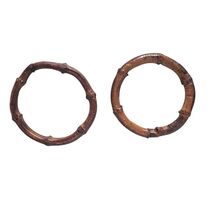 Vintage Bamboo-Style Bangle Bracelet Lot of 2 Natural Wood Look Rustic H... - $101.96