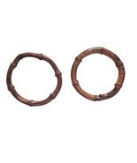 Vintage Bamboo-Style Bangle Bracelet Lot of 2 Natural Wood Look Rustic H... - $101.96