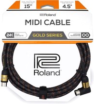 The Roland Rmidi-G5A Black Instrument Cable, Angled/Straight, Inch Jack,... - $39.93