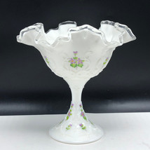 Vintage Fenton Glass Pottery Signature Series Milk White Hobnail Spanish Lace - £77.63 GBP