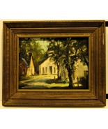 Artist Doug Moulson Landscape Impressionist Oil Painting Churchyard  - £222.34 GBP