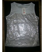 Meaneor Women&#39;s Sparkly Sequin Tank Top Sleeveless LARGE BRAND NEW - $342.96 MXN