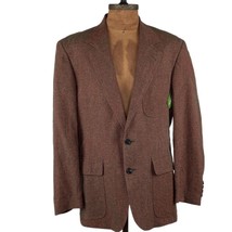 New VTG USA made Orvis Doneagal Linen SIlk Coat Jacket Brick 40R - $98.45