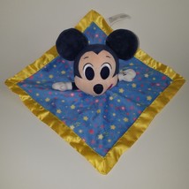 Mickey Mouse Rattle Lovey Disney Just Play Plush Baby Toy Stars Fleece Satin - £11.63 GBP