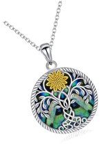 Flower of Life/Sri Yantra Necklace/Sunflower Tree of - $98.99