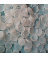 200 Plastic Bottle Caps Lids DIY Craft Art Projects White Clear various ... - $2.58