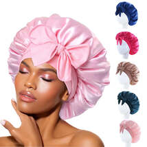 Satin Bonnet Silk Bonnet Adjustable Bonne For Sleeping Hair Bonnet With ... - $5.44+