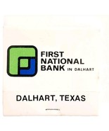 First National Bank Vintage Matchbook Dalhart Texas Unstruck Unused E78A - $367.78 MXN