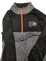 Philadelphia Flyers Geo Fuse Embossed Performance Pullover Mens Size S 1/4 Zip - £15.99 GBP