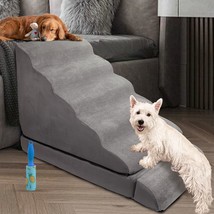 30 Inch Foam Dog Stairs For High Beds, Extra Wide 6 Tier Pet Stairs/Steps For Be - $103.99