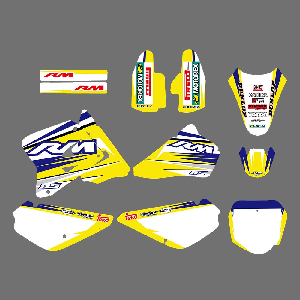   RM85 RM 85 2002-2012 Full Fairing Graphics Background Stickers Decals 2011 201 - £268.75 GBP