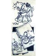 Kitten Romance Towel embroidery transfer pattern AB7365   - $5.00
