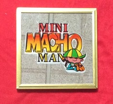 Mirror Decorative-Mini Macho Man Saying W Gold Frame Approx 4&quot;X4&quot; NEW-RARE FIND - £12.32 GBP