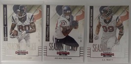 2014 Panini Contenders Houston Texans Team Set of 3 Football Cards - £1.19 GBP