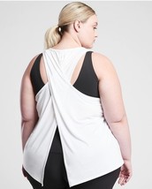 ATHLETA Top 1X Essence Tie Back Gym Tank Bright White $44 Fitness Lifest... - $28.00