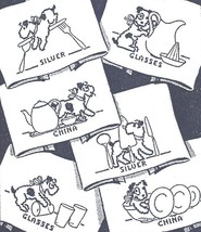 Puppy Dogs Dish Towels embroidery transfer pattern AB5746   - $5.00