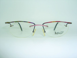 Imago eyeglasses rimless oval square Titanium alloy, frames, NOS, daring vintage - £160.16 GBP