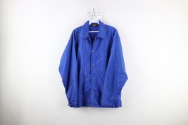 Vtg 70s Streetwear Mens M Distressed Coach Coaches Satin Windbreaker Jacket USA - £39.40 GBP