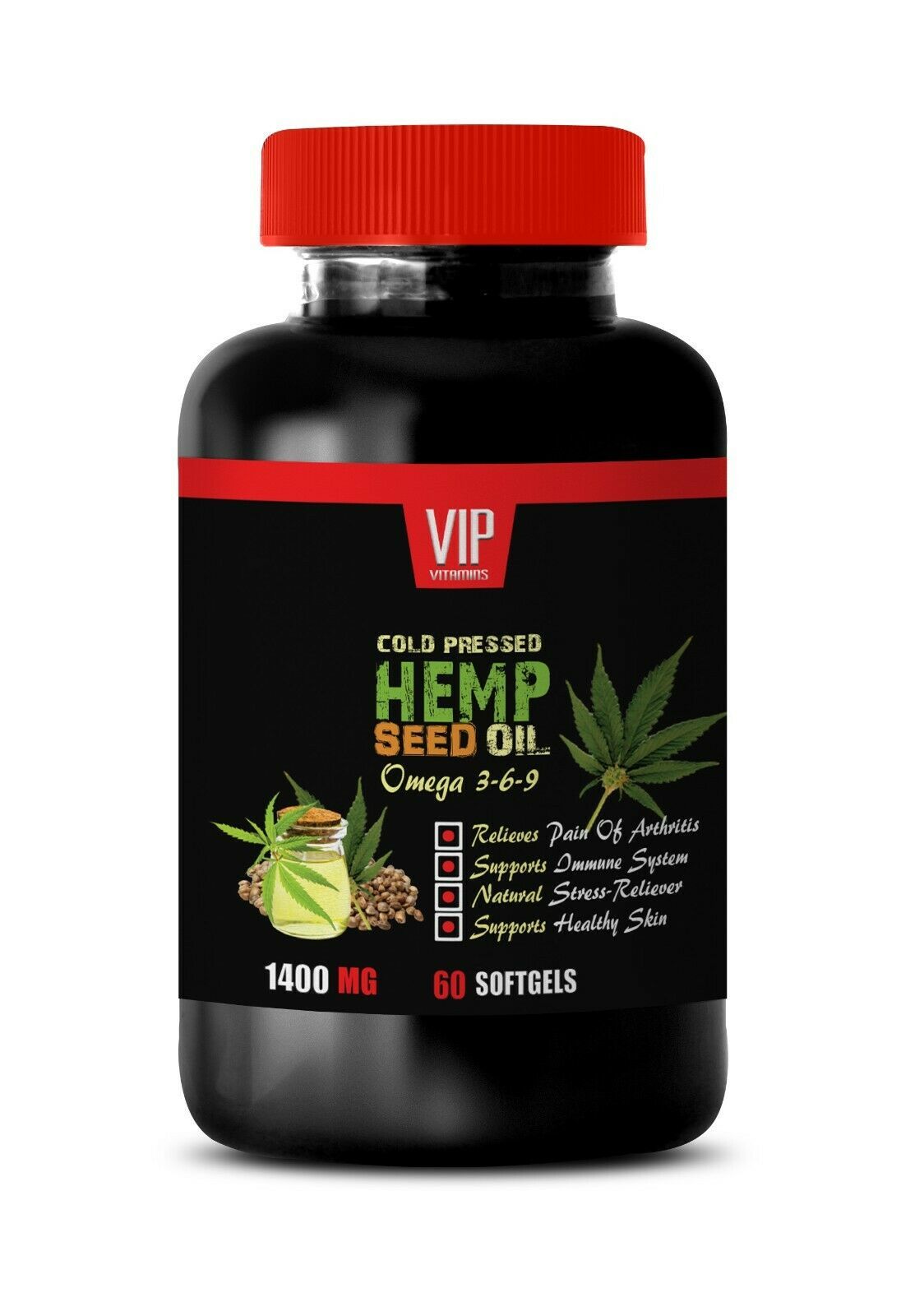 essential fatty acids - Hemp Seed Oil 1400mg (1) - plant source protein - $16.81
