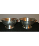 (2) Two Sheridan Footed Silver plate Bowl  E P Brass  CENTERPIECE - £12.33 GBP