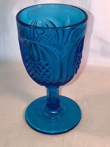 Teal Six Inch Goblet Depression Glass Mint - $15.99