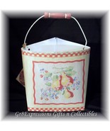 VINTAGE/RETRO FRUIT FABRIC PRINT METAL WALL POCKET~NWT - $12.95