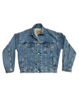 Vintage Gap Made in USA Denim Jean Jacket Mens MEDIUM Blue Trucker 90s - £39.01 GBP