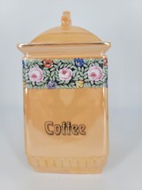VTG Coffee Jar 8&quot; x4&quot; Gold Pearl Porcelain  Germany Damaged Lid See pictures - £11.13 GBP