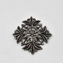 925 Sterling Silver Vintage Jerusalem Cross Pin Brooch - $44.95