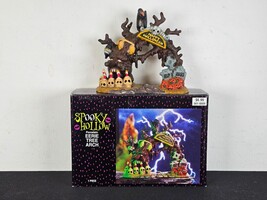 Spooky Hollow Eerie Tree Arch Graveyard Happy Halloween Porcelain Access... - $21.73