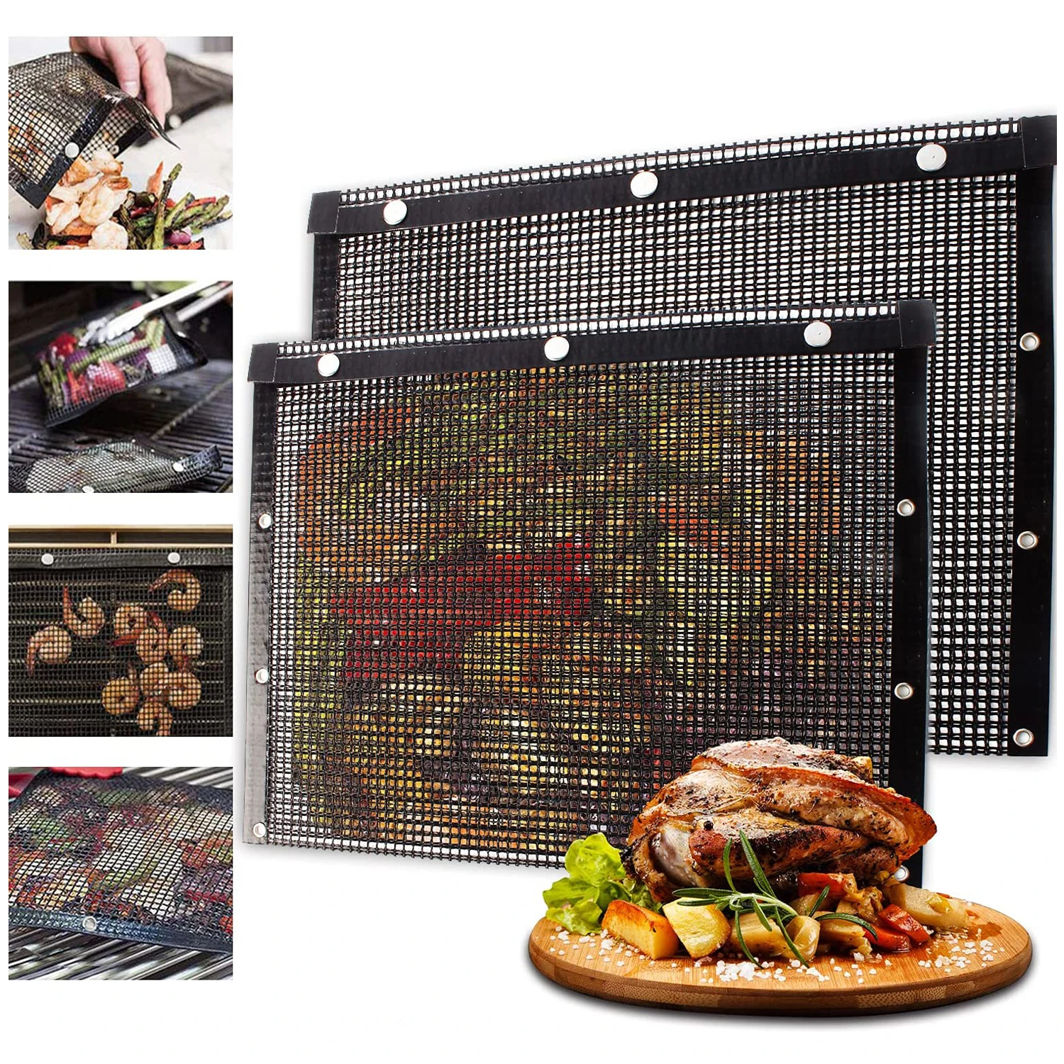 House Home Barbecue Grill Mat Nonstick Grilling Mesh Pads Outdoor Camping Cook O - £20.04 GBP