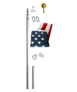 American Flag and Flagpole Set - 21 ft. 4 Section Telescoping Aluminum P... - $5,295.29 MXN