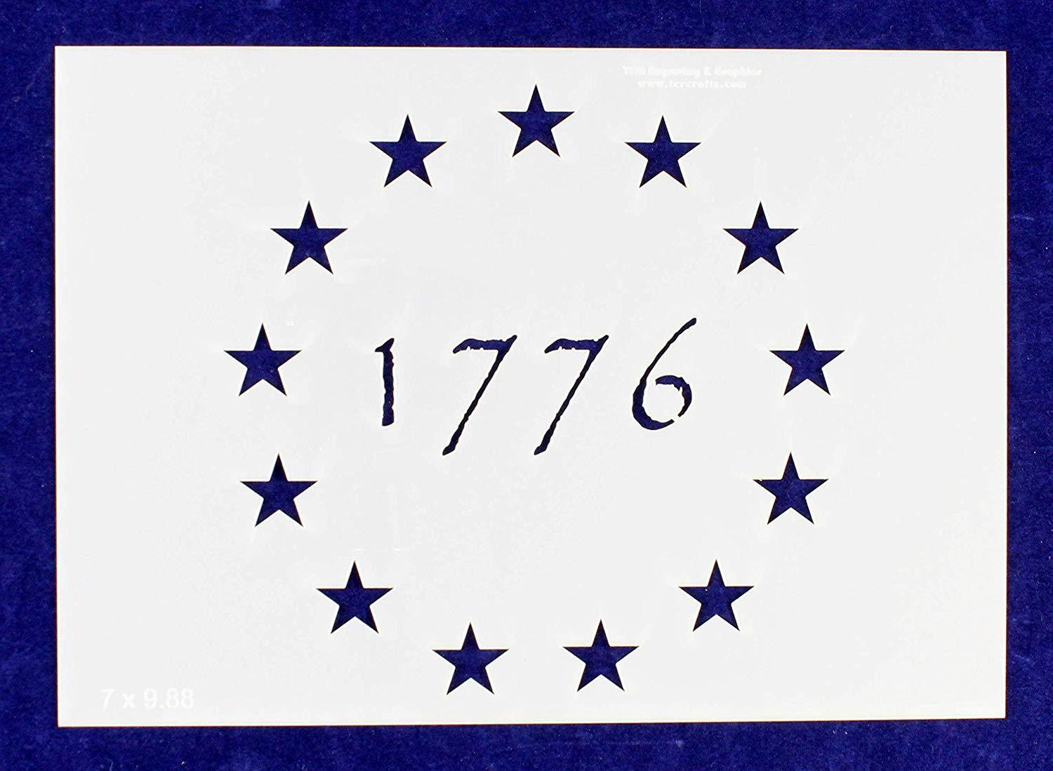 1776 13 Star Stencil-4.875 x 6.88 G-Spec Painting/Crafts/ Templates - $3.99