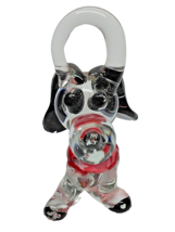 Vintage Lucite 1.75&quot; Beagle Snoopy Dog Christmas Ornament Charm Figurine... - $19.09