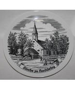 Muller Floss Bavaria Kirche Haddeby Black &amp; White Decorative Plate #1889 - £25.16 GBP