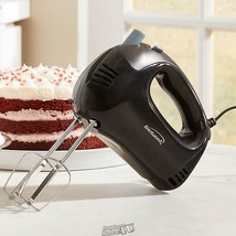 Brentwood Electric Hand Mixer Lightweight 5 Speed Black Steel Durable Beaters - $21.84