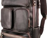 Vintage Genuine Leather Backpack For Men 17.3&quot; Laptop Bag Full Grain Lea... - $222.99