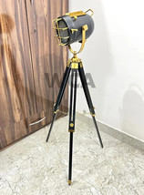 Vintage Floor Lamp Black Matte Nautical Collectible Searchlight For Home Decor - £139.74 GBP