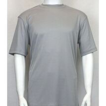Mens Dressy T-Shirt Log-In Uomo Crew Neck Corded Short Sleeves 218 Light Gray image 2