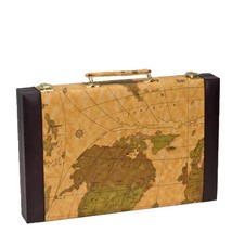 Map Backgammon Set: 9&quot;, 15&quot;, and 18&quot; Old Map Pattern - $42.99