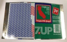 California Unrolled Aluminum “7 UP” Can 1850 States - United We Stand - £11.61 GBP