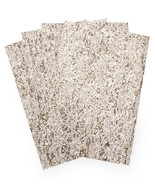 Silver Glittered Lace Overlay Decoration, 4 Pack - £25.06 GBP