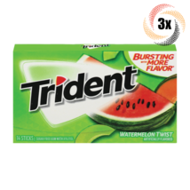 3x Packs Trident Watermelon Twist Sugar Free Chewing Gum | 14 Sticks Per... - £8.49 GBP