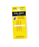 John James Cross Stitch Tapestry Gold Needles Size 24 3ct - $7.95