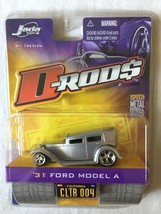 Jada D-Rods 31 1931 Ford Model A Silver Rubber Tire Die Cast Car 1/64 Sc... - $14.14