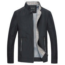 Casual Bomber Solid Outerwear Mandarin wear Men Jacket - £66.26 GBP