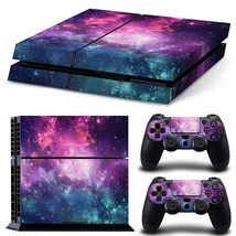 For PS4 1st Gen Console &amp; 2 Controllers Galaxy Graphic Vinyl Skin Decal  - $12.97