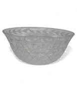 Waterford Crystal 9&quot; Round Cut Glass Serving Bowl With Leaf &amp; Diamond Pa... - $1,918.53 MXN