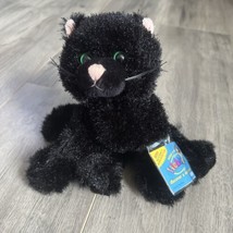 Russ Shining Stars Black Cat Kitty Stuffed Plush Brown Eyes Sealed Code ... - $9.50