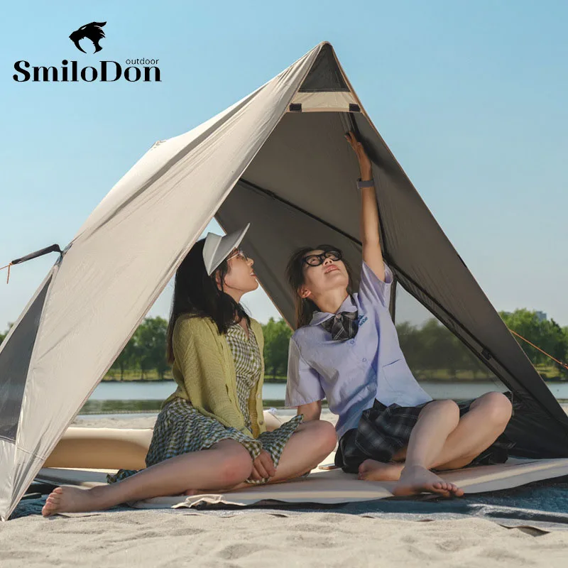 SmiloDon Beach Tent Lightweight Pop Up PU3000 Portable Shelter Hiking Automatic - £146.69 GBP